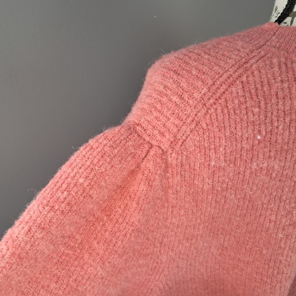 Boden Puffy Sleeve Top Size XL Pink Short Sleeve Sweater - Picture 4 of 9